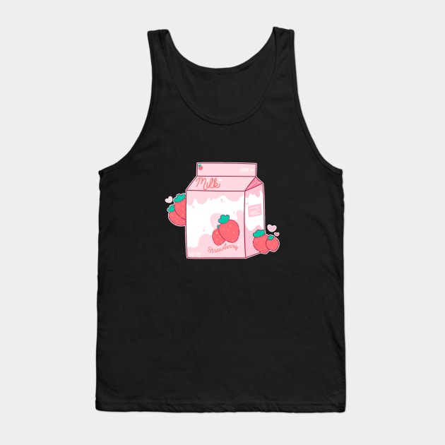 Strawberry Milk Tank Top by pompomcherry